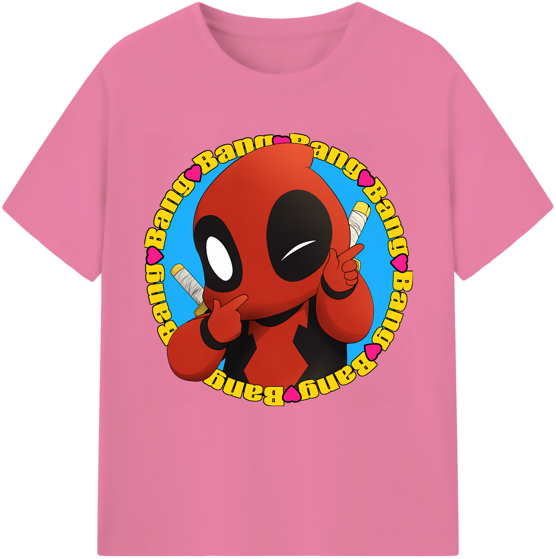 （画像用） Deadpool デッドプール 綿100％半袖Tシャツ（フロントプリント）